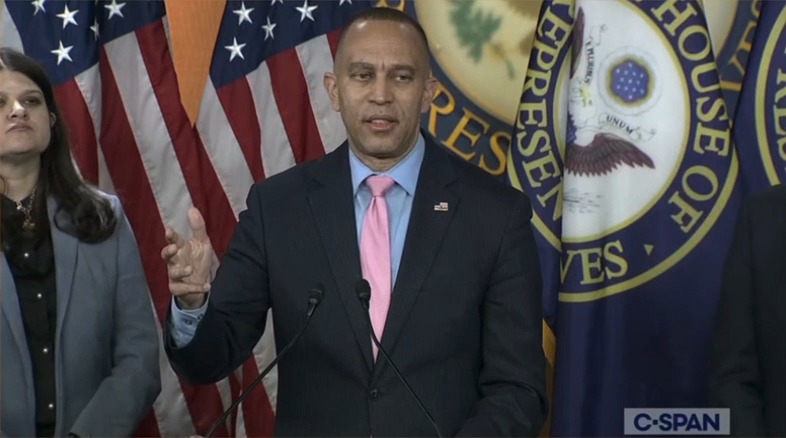 BREAKING: In a stunning moment, House Democratic leader Hakeem Jeffries just introduced legislation to protect the American people’s Treasury Department data from DOGE employees and Elon Musk. This is massive.
