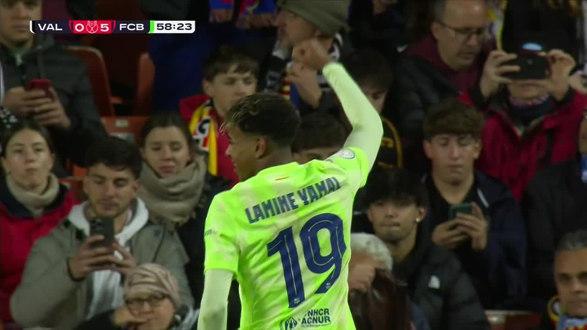 LAMINE YAMAL GETS HIS NAME ON THE SCORESHEET! 5-0 BARCELONA VS. VALENCIA ๐ค