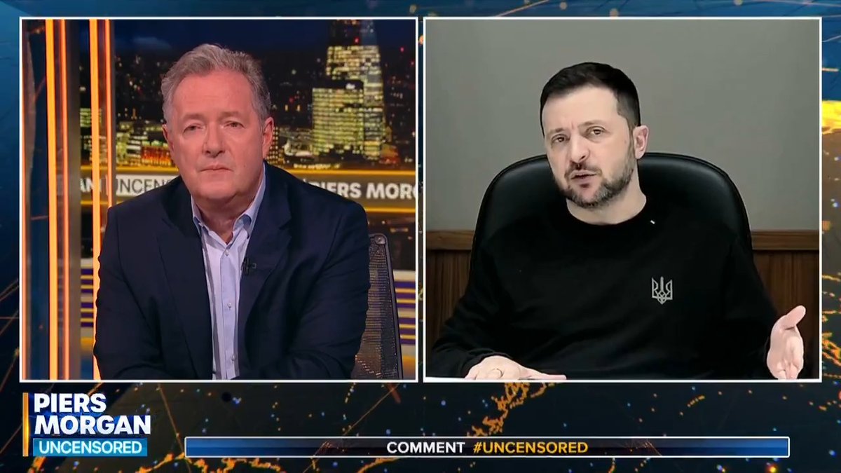 Piers Morgan’s full interview with President Zelensky IN ENGLISH - new version released exclusively on X. We used , as Lex Fridman did, for a better user experience. The original translation, as @PiersMorgan heard it in real time, is on YouTube.