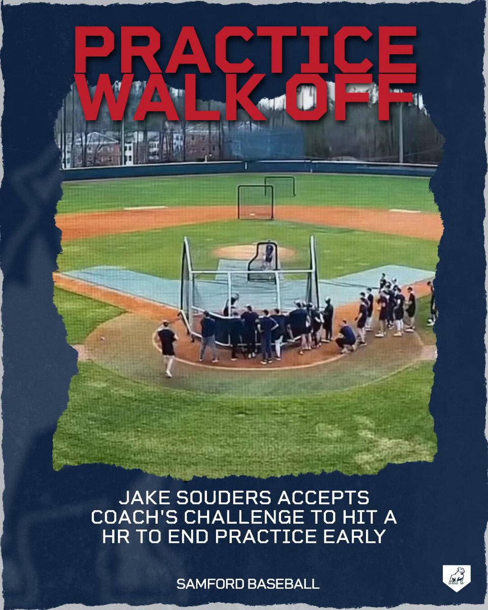 .Tony David told Jake Souders if he hit this ball out of the park, the practice was over 2 hours early! 😎 Needless to say...he DELIVERED! #SetTheStandard | #AllForSAMford