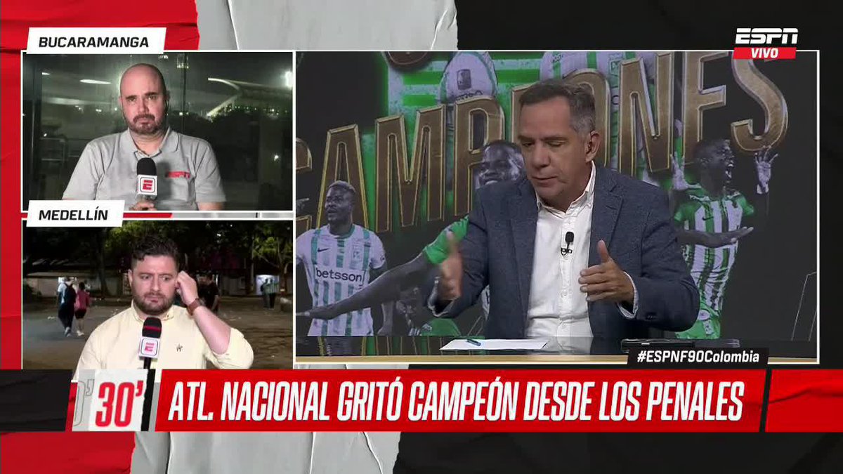 #ESPNF90Colombia | El clásico nocturno del fútbol ¿Bucaramanga fue mejor que Nacional en los dos partidos? "Nacional apenas está empezando y Bucaramanga es un equipo más formado y se ve con buen trabajo" Luis Arturo Henao C Queremos leer tu opinión con #ESPNF90Colombia