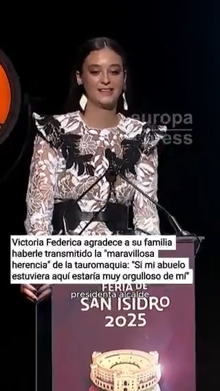 Victoria Federica agradece a su familia haberle transmitido la "maravillosa herencia" de la tauromaquia y dice que "lo lleva en la sangre": "Si mi abuelo estuviera aquí estaría muy orgulloso de mí"