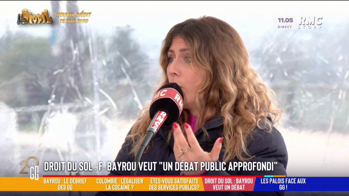 🤔 Droit du sol, François Bayrou veut "un débat public approfondi" 🗣️ Flora Ghebali : "Il a raison, la question de l'immigration n'est pas claire en France. C'est une chance pour notre pays, et c'est presque devenu tabou de le dire. Il faut des conventions citoyennes." #GGRMC