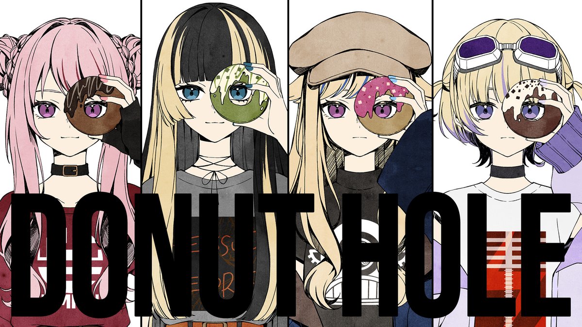 HIMEHINA&amp; 儒烏風亭らでん&amp;轟はじめ ֍🍩『ドーナツホール』公開！🍩֍ ドーナツと共に❣️コラボウタミタ❣️あがったよ〜🥰 みんなのクールな歌声をご賞味ください😋🍩🍴 動画の衣装アレンジもとっても可愛いのでちゅーもくっ☝👀✨ #ヒメヒナ #ドーナツホール