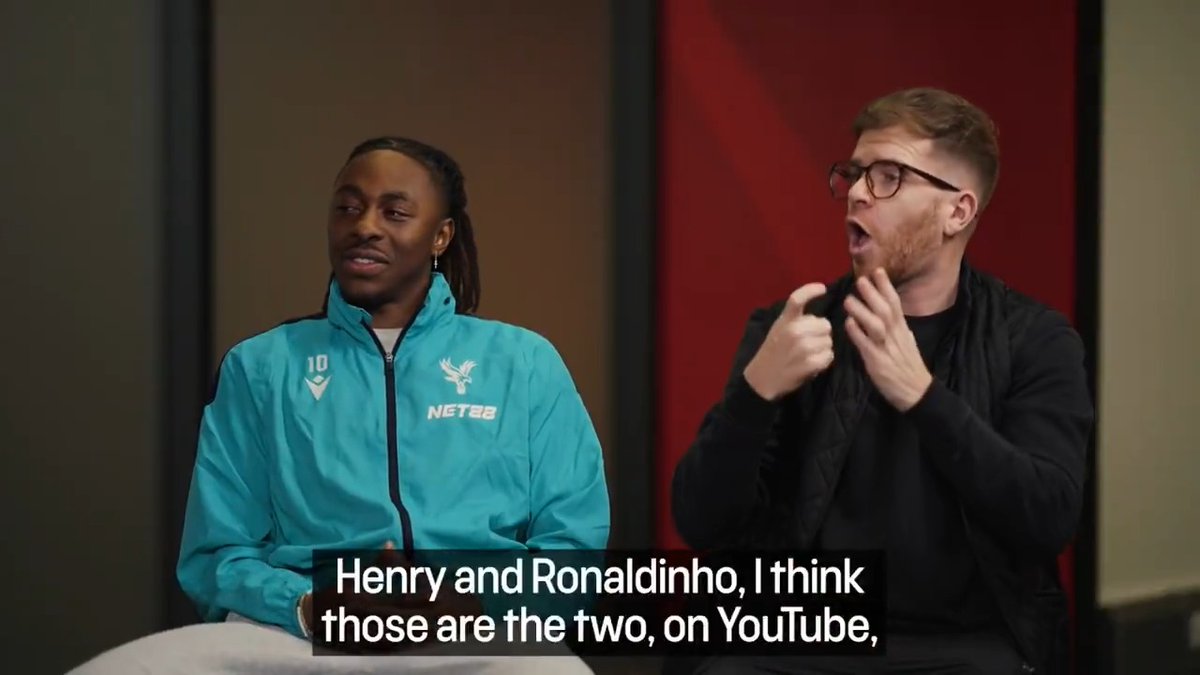 Just Eberechi Eze being taken through some star players' sign names ๐ซ The Crystal Palace star also learns how to introduce himself in BSL ๐ ๐บ Join us for the latest episode of Sign Up this Friday at 5.30pm on TNT Sports & discovery+ UK