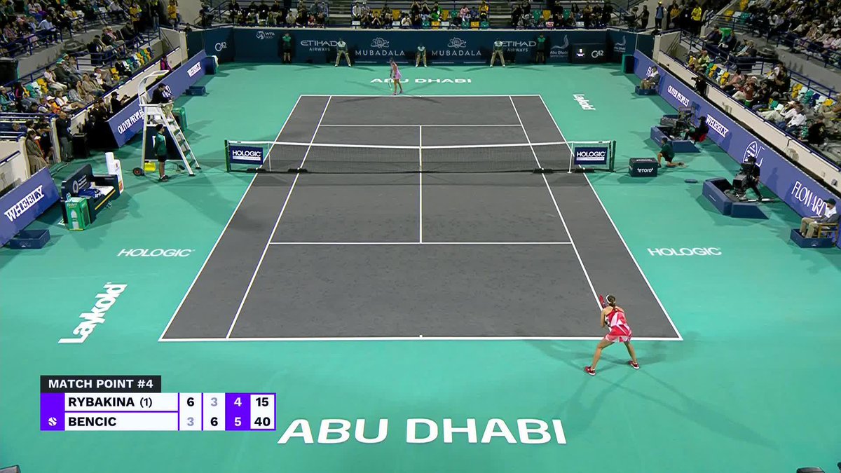 From Wild Card to Finalist 👏 Belinda Bencic battles it out and defeats the defending champion 3-6, 6-3, 6-4. #MubadalaAbuDhabiOpen