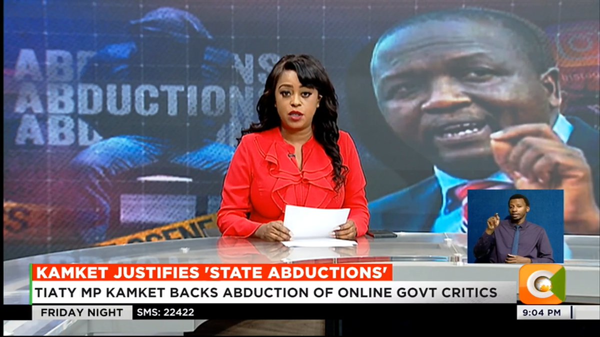 Kamket Justifies 'State Abductions' Tiaty MP Kamket backs abduction of online govt critics #CitizenFridayNight Lillian Nzisa Muli