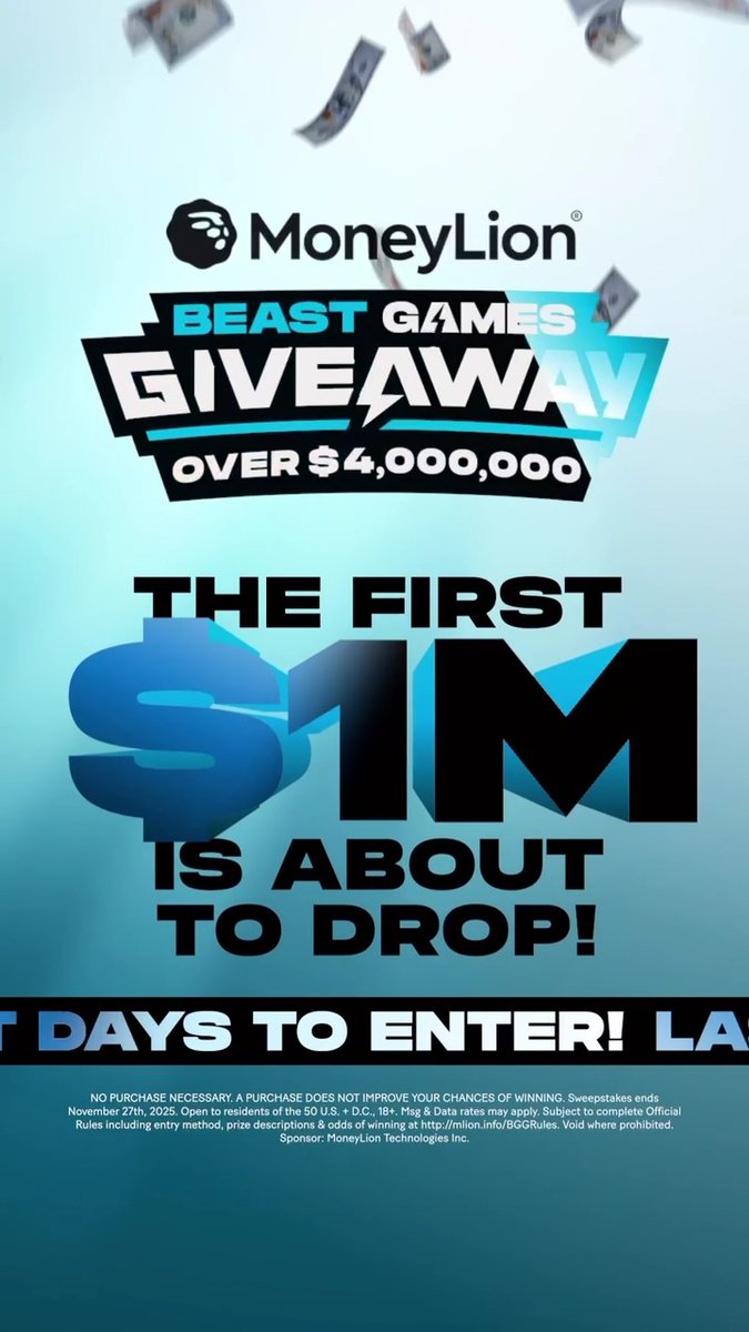 Check link in bio to enter. The countdown is on! 💸