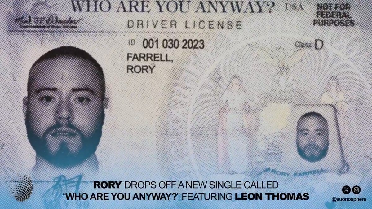RORY 🤝 LEON Brand new single out now from Rory "Who Are You Anyway?" featuring recent Billboard Hot 100 debutante, Leon Thomas Listen below ⬇️ 🔊🌐