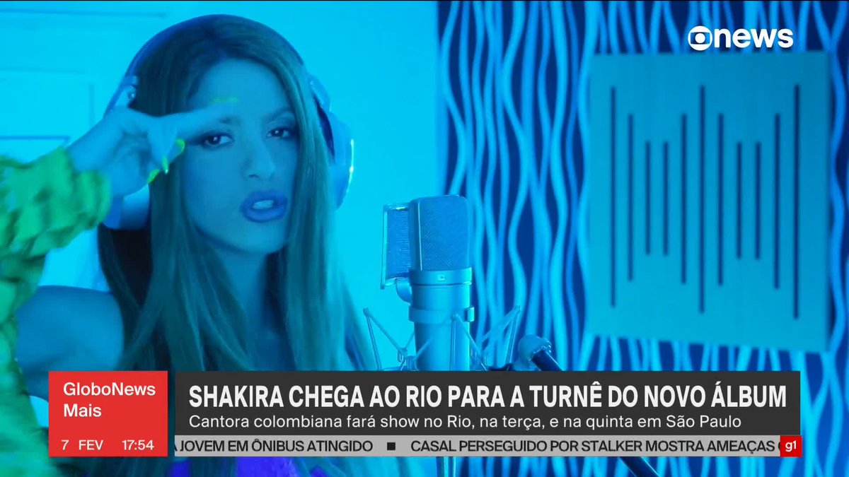 A diva colombiana Shakira jรก estรก no Brasil para fazer dois shows da turnรช โAs mulheres nรฃo choram maisโ, no Rio de Janeiro, terรงa-feira (11), e em Sรฃo Paulo, na quinta-feira (13). โก Assista ao #GloboNewsMais: #GloboNews