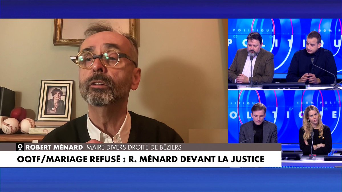 Robert Ménard, invité de 100% Politique, revient sur sa convocation devant la justice après avoir refusé de marier un OQTF il y a quelques années. «On est tombé sur la tête», s'est-il