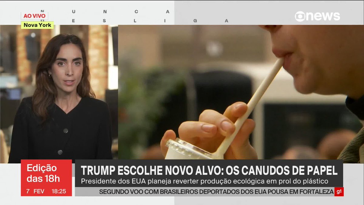 Em mais uma decisão nada ecológica, o presidente dos EUA, Donald Trump, quer reverter os esforços do governo para adotar canudos de papel. Ele vai estimular o uso dos de plástico. Candice Carvalho explica. ➡ Assista ao #Edição18: #GloboNews
