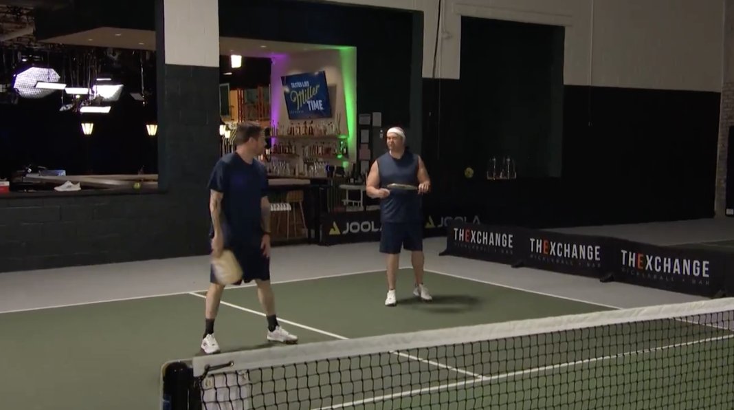 It was the Todd Fritz show on the Pickleball court this week. Here's the full match between the Front Row and Back Row Miller Lite