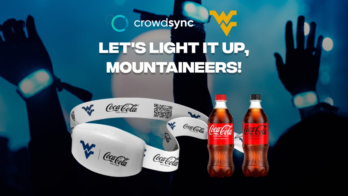 𝙇𝙄𝙂𝙃𝙏. 𝙄𝙏. 𝙐𝙋. 💡 Fans, make sure to be in your seats tomorrow by 4:45 p.m. to be part of the first-ever WVU Coliseum LED wristband light show, courtesy of Coca-Cola!