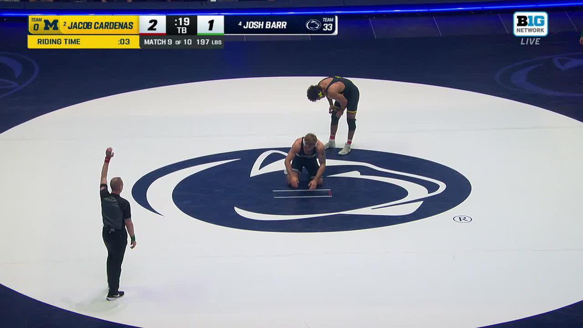 Josh Barr battles it out for the win💪 #PSUwr