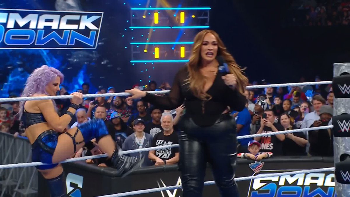 Looks like Nia Jax and Tiffany Stratton have peaked Charlotte Flair's interest! #SmackDown