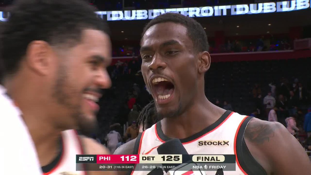 "YEAH UNC!" 😭 Jalen Duren giving Tobias Harris props after his big game 😂