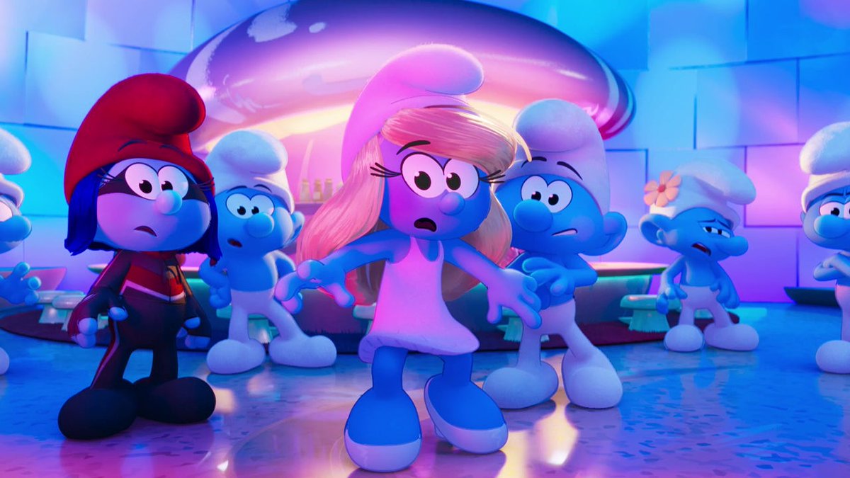 Rihanna plays Smurfette in the new Smurfs movie hitting theaters on July 18, and she's on a mission into the real world to save Papa Smurf.