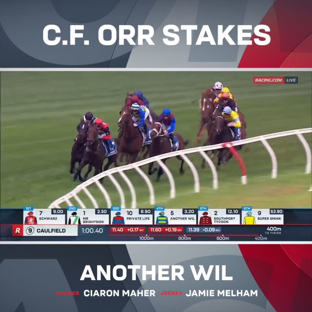THAT'S FOR COLIN! 💚💙 Another Wil nails Mr Brightside over the concluding stages &amp; collects his first Group 1 victory ⭐️ Ciaron Maher Racing Jamie lee Melham