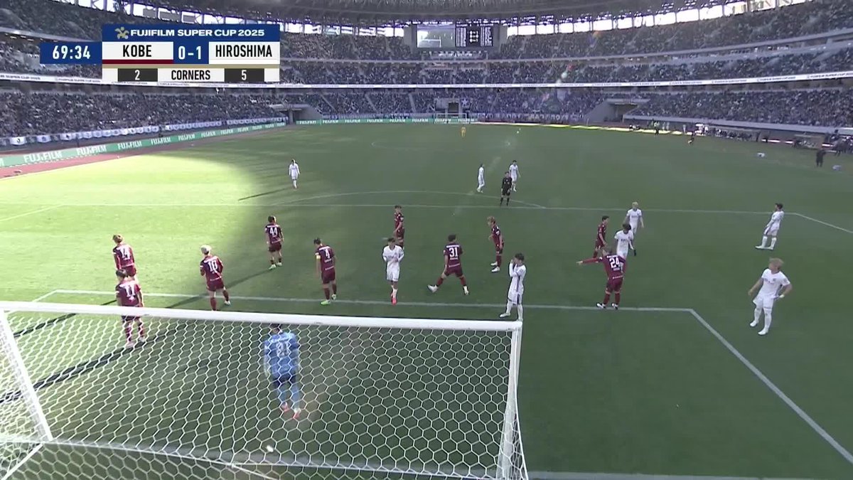 新加入 #菅大輝 がいきなりアシスト✨️ #荒木隼人 が頭で叩き込む！ 🏆 FUJIFILM SUPER CUP 2025 🆚 ヴィッセル神戸 vs サンフレッチェ広島 🔢 0-2 ⌚️ 70分 ⚽️ 荒木 隼人（広島） サンフレッチェ広島【公式】 #FUJIFILMSUPERCUP2025 日本テレビ系列で生中継中！