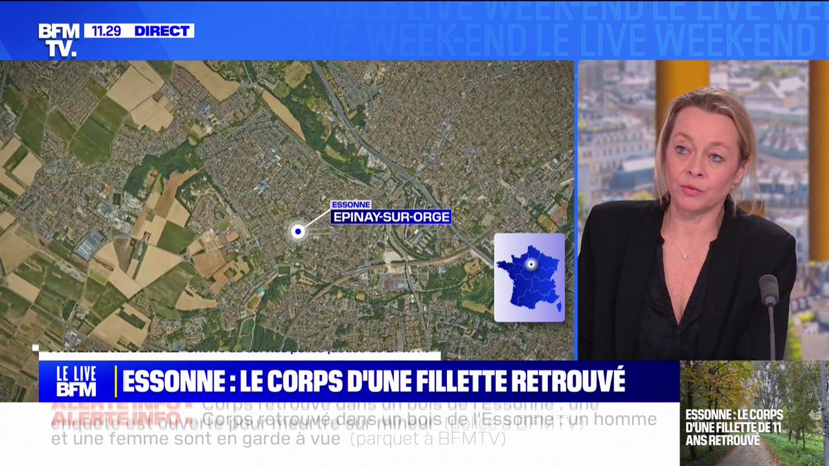 Corps d'une fillette retrouvé dans l'Essonne: un homme et une femme en garde à vue