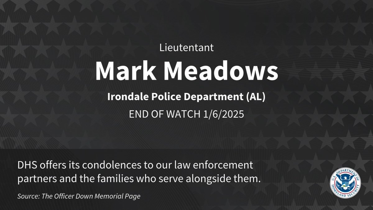 With our gratitude for their service and condolences to the family and friends, we honor law enforcement who made the ultimate sacrifice between January 1 - 31, 2025.
