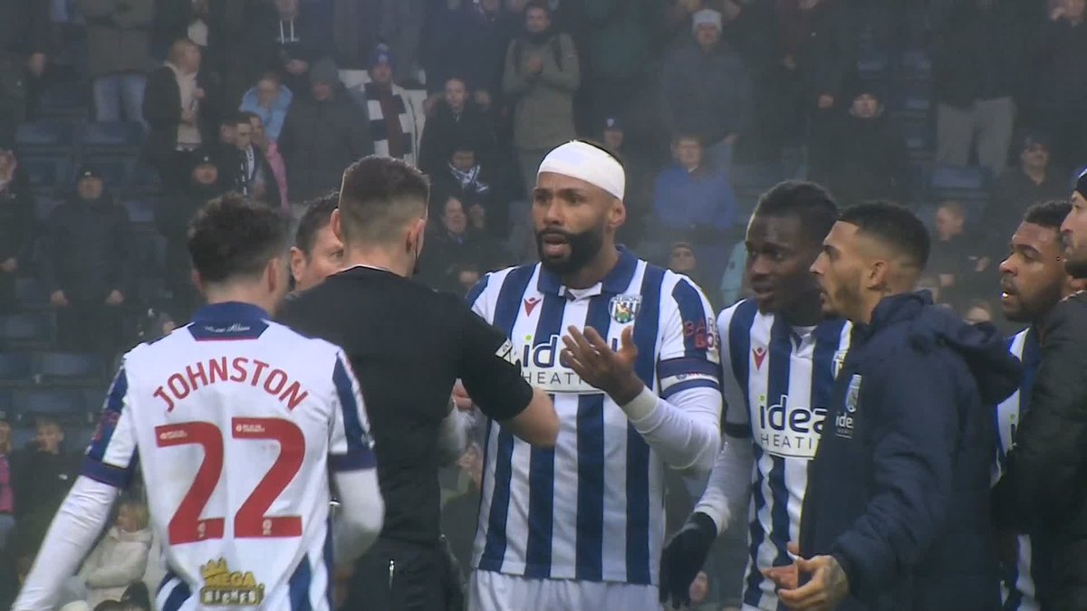 DRAMA at The Hawthorns 😳 Kyle Bartley was sent off after the full-time whistle! 🟥