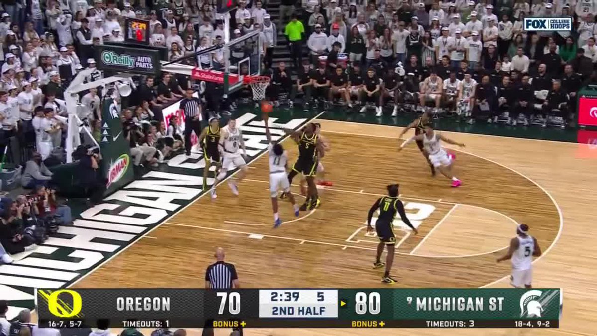 Jase Richardson went off for 29 points in front of dad Jason and the rest of the 2000 National Championship Team 👏 #B1GMBBall x Michigan State Men's Basketball