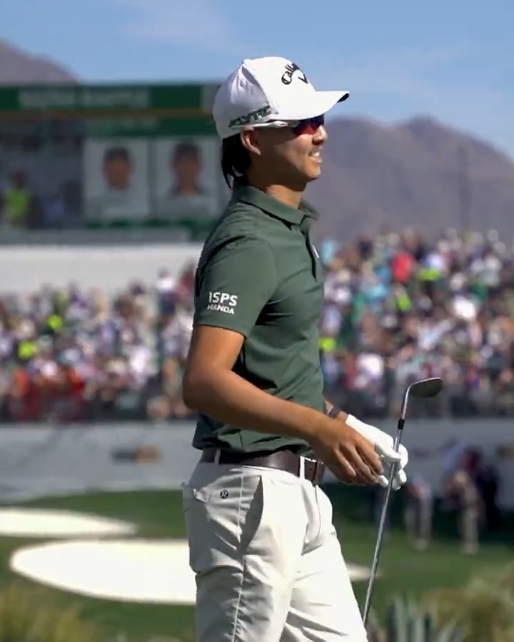 Just missed the ace but still bringing the vibes 💯 @MinWoo27Lee | WM Phoenix Open