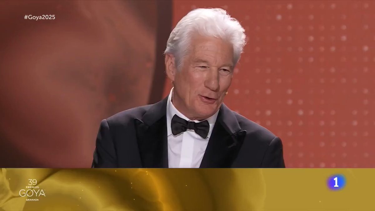 ¡Es fantástico! Así ha recibido Richard Gere el Goya Internacional 2025 #Goya2025