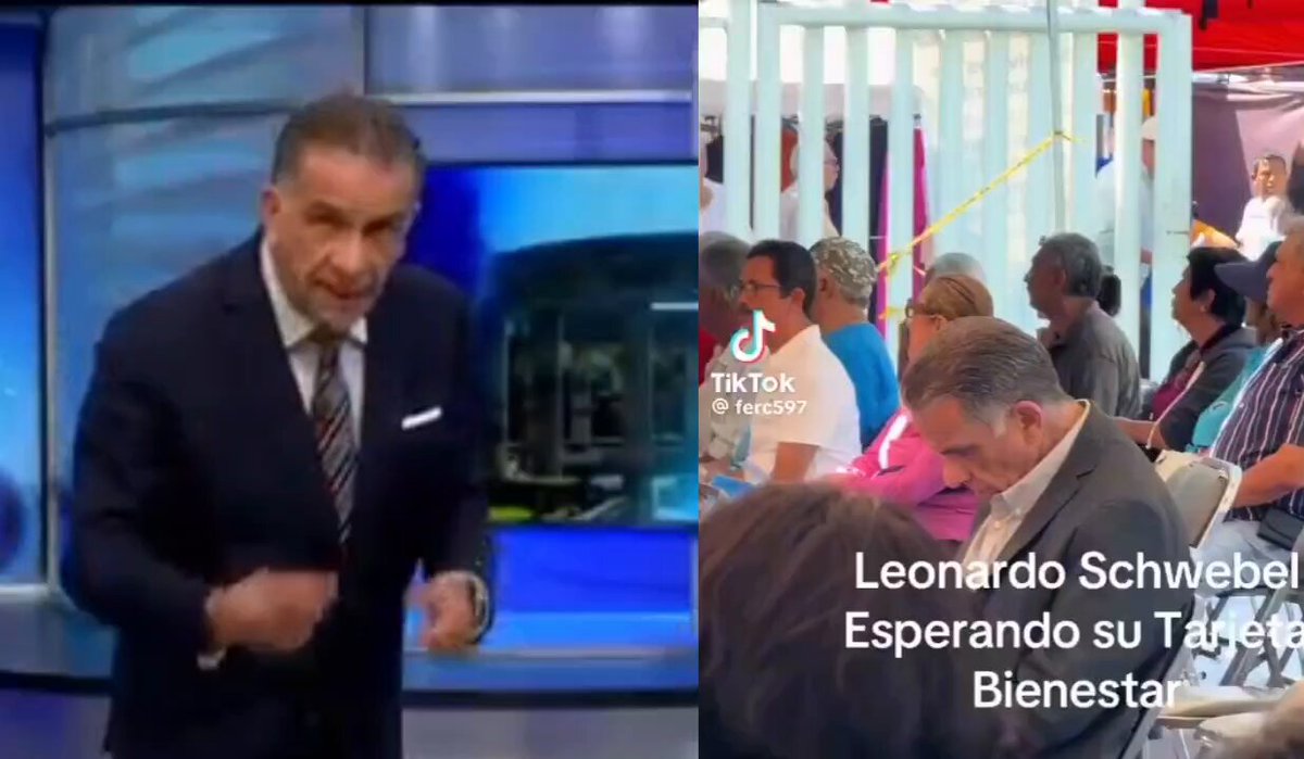 En 2023 Leonardo Schewebel criticaba la beca jóvenes construyendo el futuro, cuestionando que se le diera dinero a "esa bola de borrachos". Hoy fue a tramitar su apoyo de Bienestar.