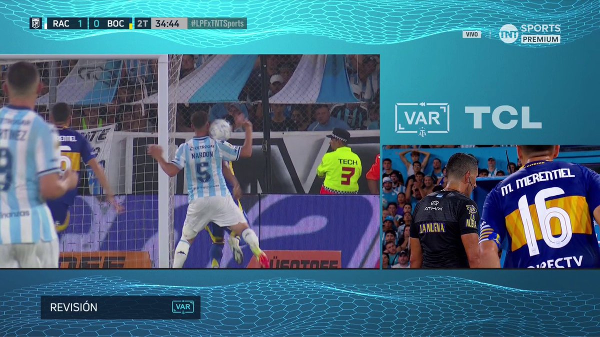 ❌🇦🇷 El árbitro fue al VAR y decidió NO DAR PENAL por esta acción de Juan Nardoni. ⁉️ ¿Opiniones?