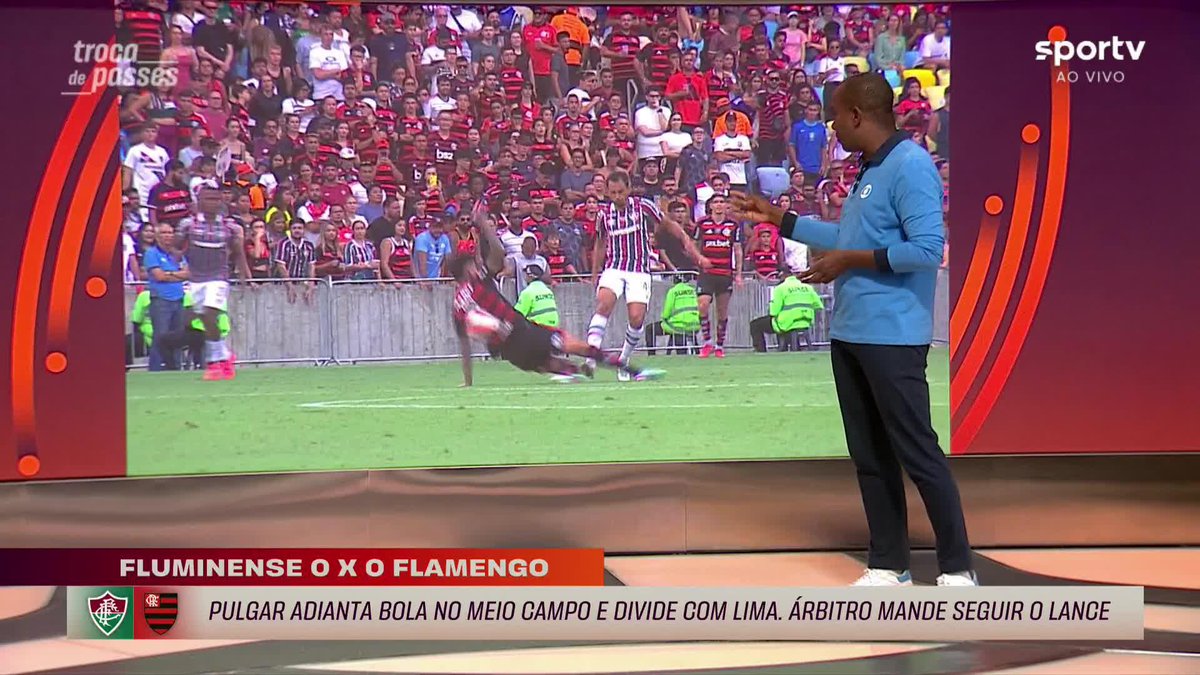 PC de Oliveira avalia que Pulgar deveria ter sido expulso no Fla-Flu.