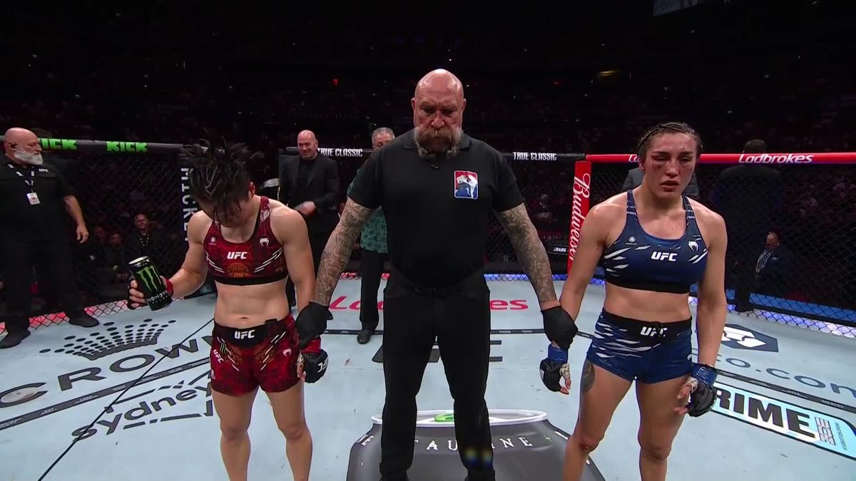 AND STILL ๐ #UFC312 Zhang Weili gets the unanimous decision win over Tatiana Suarez!
