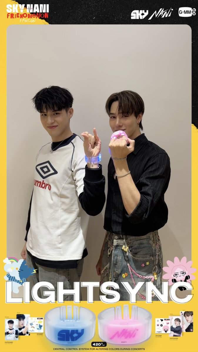 สกาย-นานิ แวะมาอวดความสวย น่ารัก และเท่ ของ LIGHTSYNC ใน SKY-NANI FRIENOMENON FANCON GMMTV OFFICIAL MERCHANDISE booth 15-16 February 2025 11:00 a.m. onwards Union Hall, Union Mall #SkyNaniFancon #GMMTV
