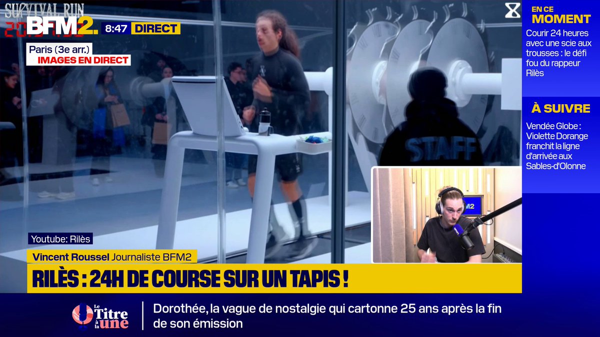 Bientôt 21 heures passées sur un tapis de course : le rappeur Rilès est en passe de réaliser son défi hors du commun !