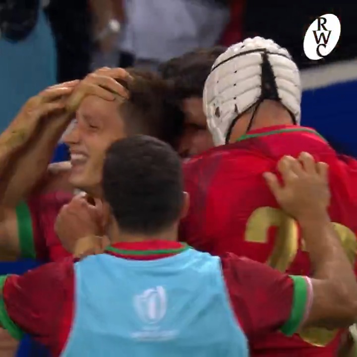 The Rodrigo Marta try that sealed Portugal Rugby's space in history when they beat Fiji at #RWC2023 🇵🇹 Portugal have another chance at glory this weekend as they go for #RWC2027 qualification from the #REC25