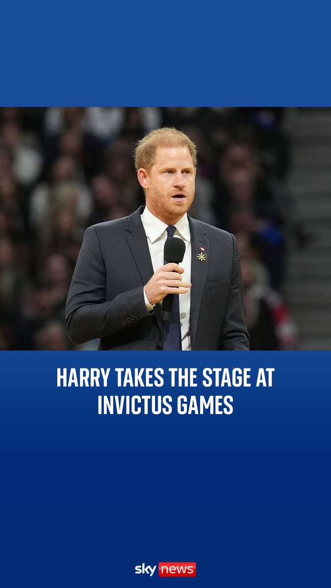 Prince Harry called on competitors to overcome a "moment of difficulty and division in many parts of the world" as he opened the latest edition of the Invictus Games in Canada. Watch here ⬇️