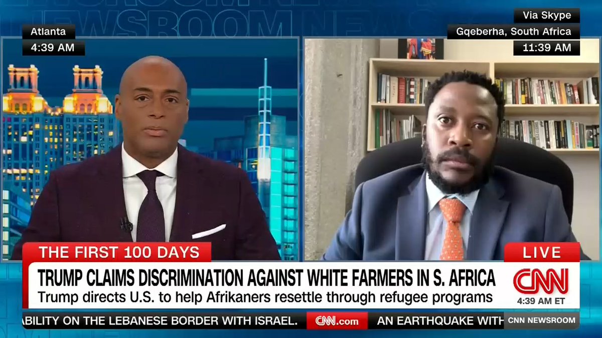 "I think Elon Musk does complicate things" Ongama Mtimka, PhD on President Trump cutting aid to South Africa over a controversial land law claiming it's discriminatory to white farmers.