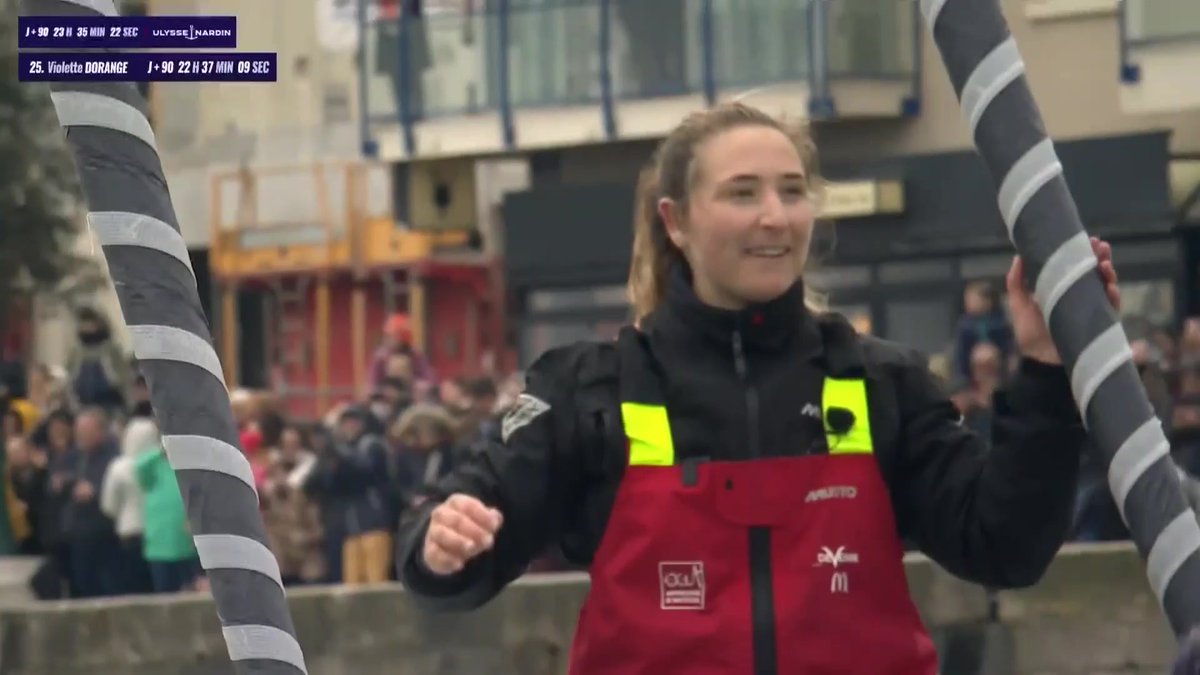 Violette Dorange acclamée aux Sables-d'Olonne après avoir terminé le Vendée Globe !