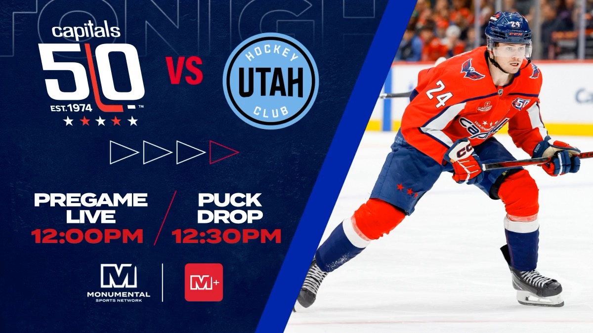 We're serving a Washington Capitals matinee before tonight's Super Bowl festivities! Coverage for #CapsUtah starts with #ALLCAPS Pregame Live at 12:00 pm on MNMT. Alexa Landestoy | Brent Johnson | Devante Smith-Pelly