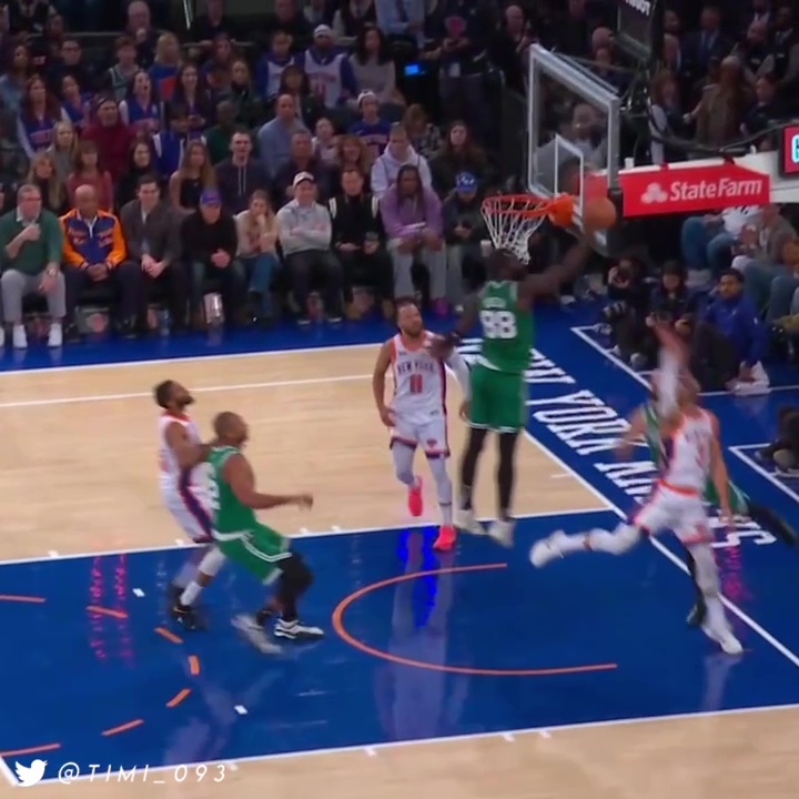 Shout-out to Neemias Queta ☘️ Loved his hustle against the Knicks. He finished the night with 11 points and 8 rebounds while having some great plays on both ends:
