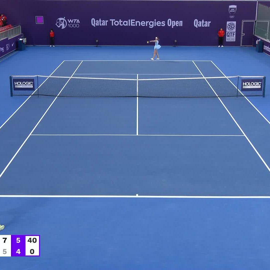 3rd Top 20 win 👏 Busca in just under 3 hours defeats Kalinskaya 7-6(3), 5-7, 6-4! #QatarTotalEnergiesOpen