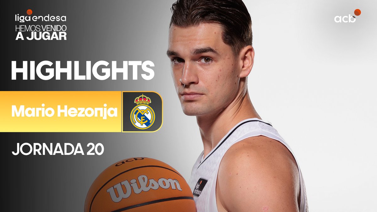 ⭐️ Mario Hezonja firma su 𝙍𝙀́𝘾𝙊𝙍𝘿 𝘿𝙀 𝙑𝘼𝙇𝙊𝙍𝘼𝘾𝙄𝙊́𝙉 en #LigaEndesa en el triunfo del Real Madrid Basket en Lleida. ¡Doble-doble GANADOR! 2⃣2⃣ puntos 1⃣2⃣ rebotes 3⃣3⃣ de valoración