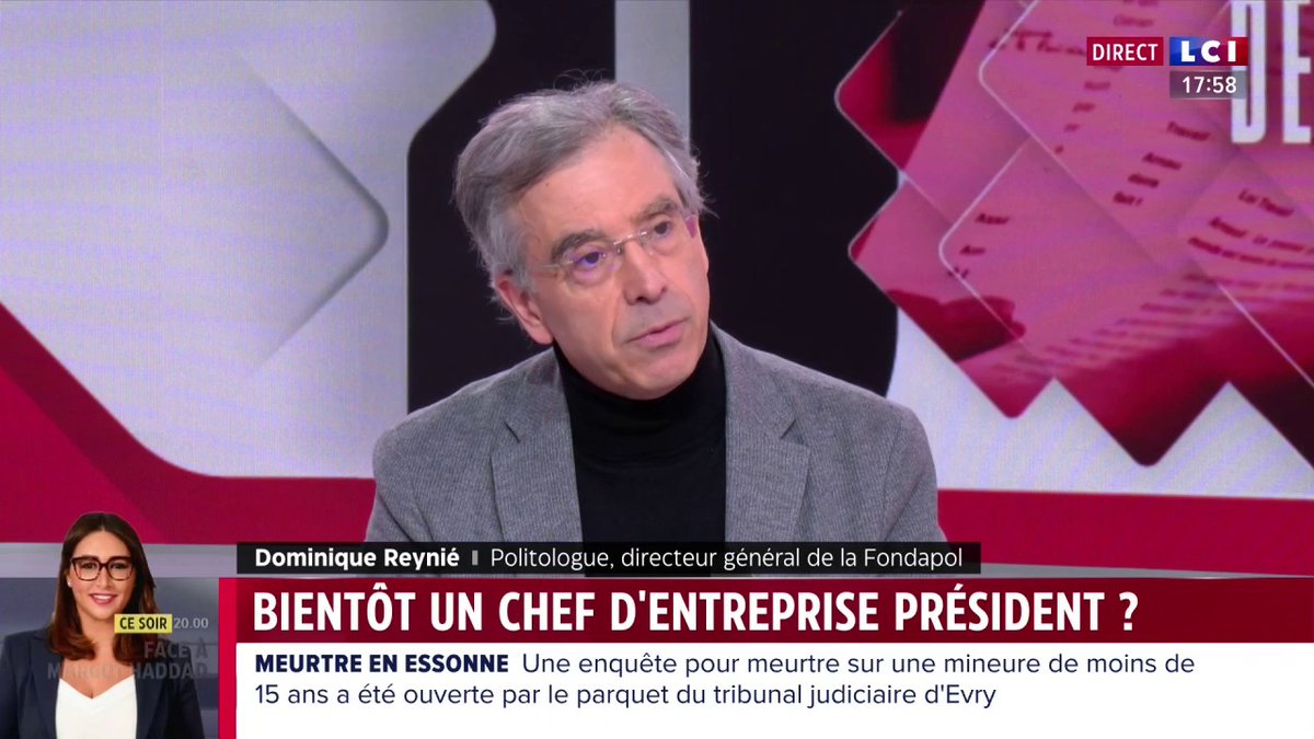 🗣️ "La classe politique française ne sait pas à quel point les Français sont attachés à l'entreprise, y compris aux grandes entreprises." affirme Dominique Reynié