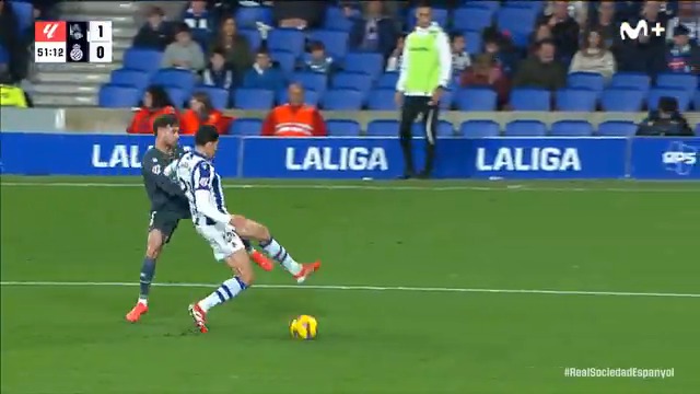 La acción del penalti cometido sobre Puado. #LaCasaDelFútbol #LALIGAEASPORTS