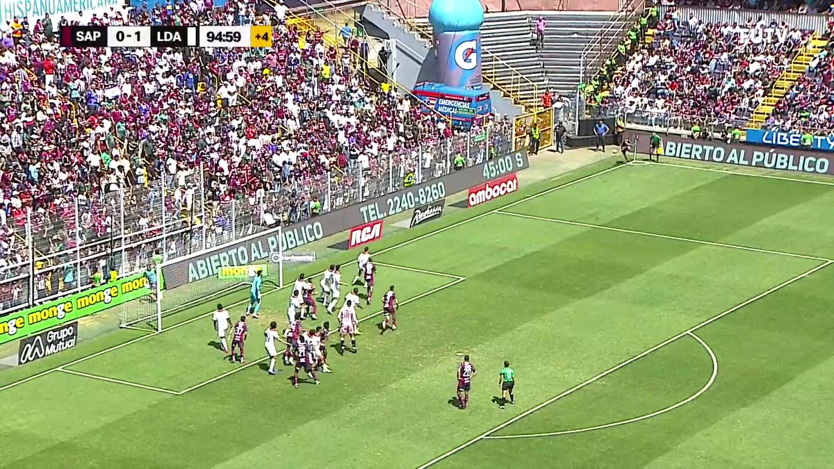 ⏰ 90+4’ Sabin Merino sobre la hora, Saprissa encuentra el empate en el último minuto. 🔗