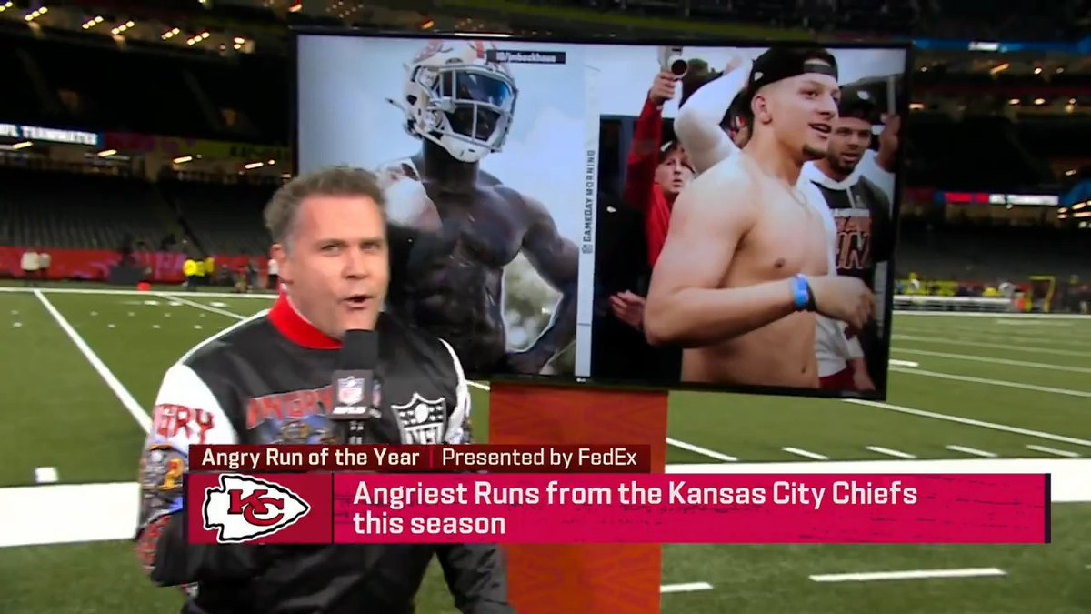 The 2024-2025 season Angry Runs winner is none other than Patrick Mahomes II 😡 Kyle Brandt FedEx