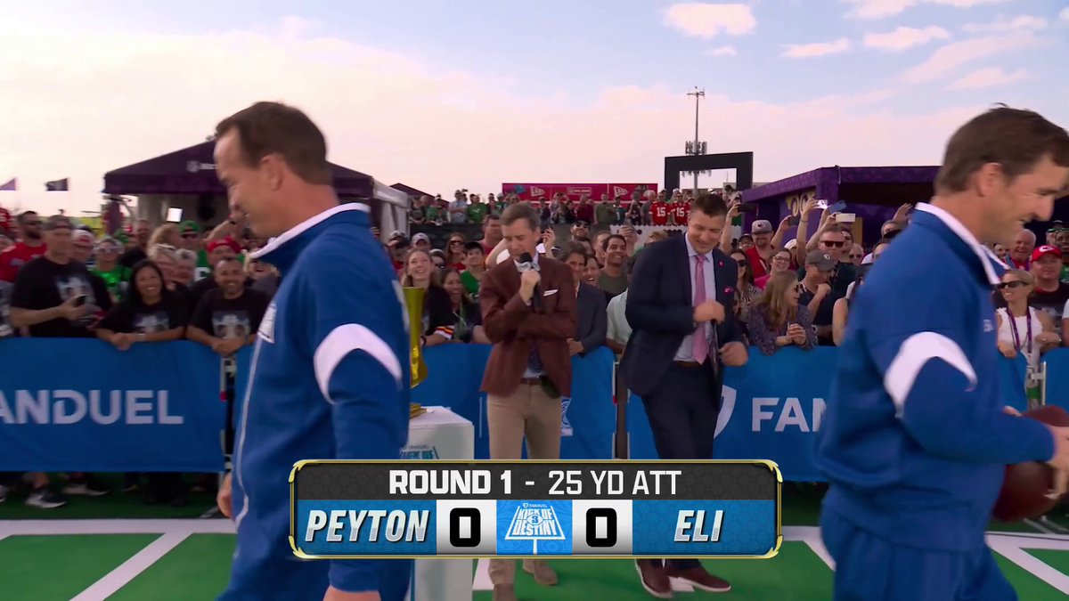 Down goes Peyton! Eli wins the #KickofDestiny FanDuel FanDuel Sportsbook