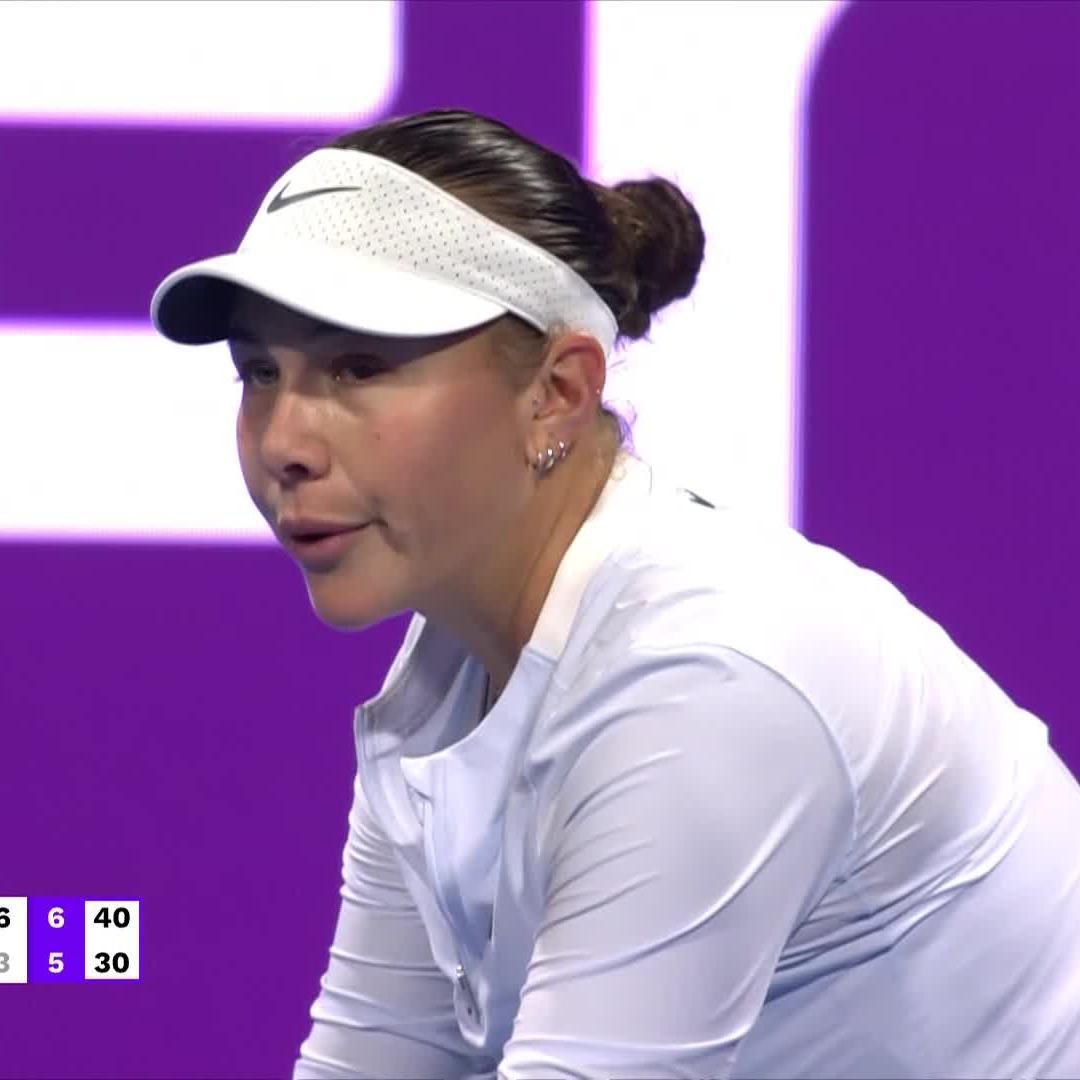 Sealed with an ace 🤩 A stays focused and defeats Azarenka 6-3, 7-5. #QatarTotalEnergiesOpen
